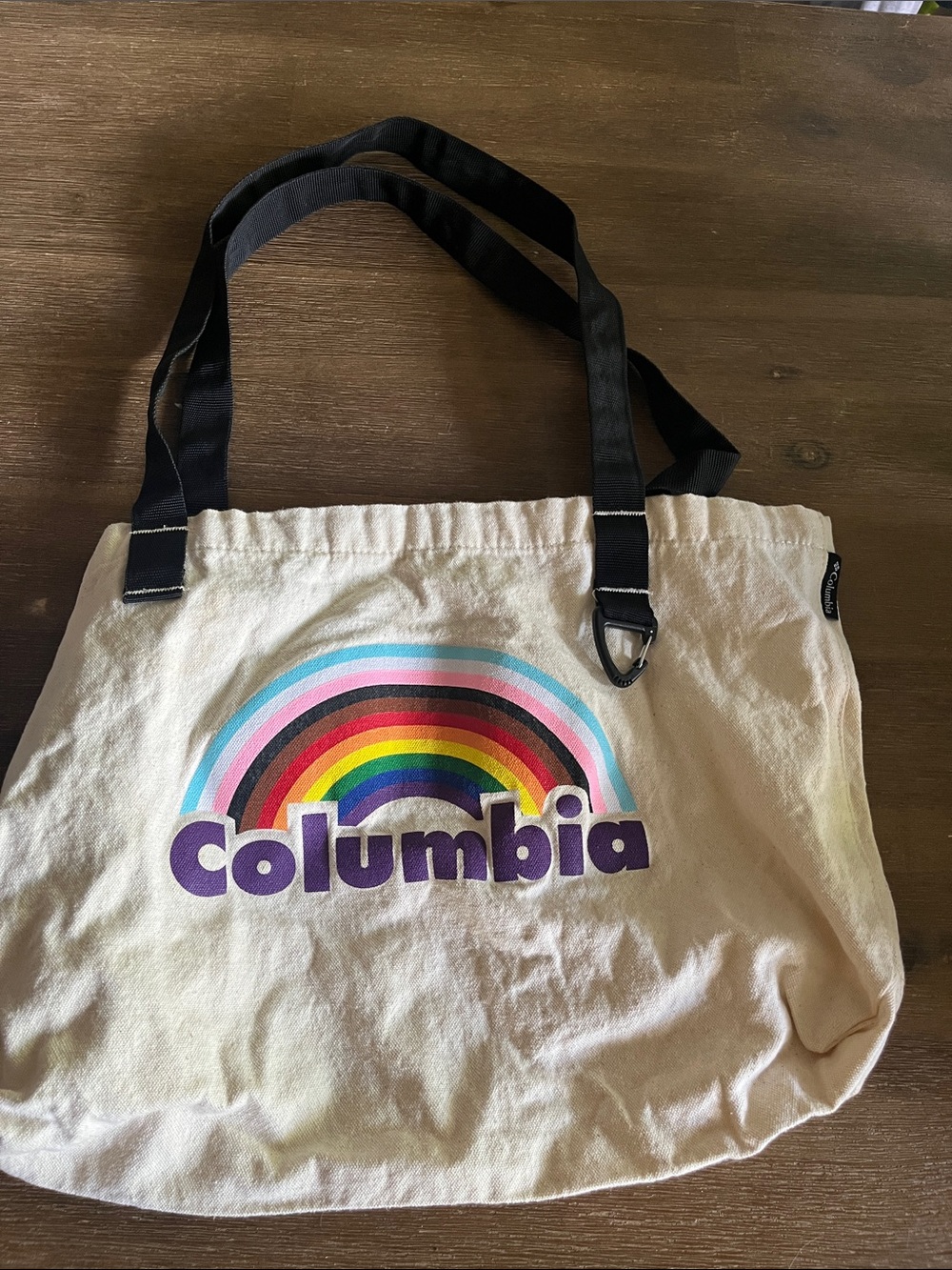 Columbia Pride Tote with Rainbow Logo - Picture 1 of 5